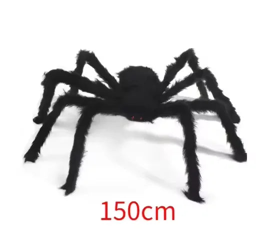 Giant Black Plush Spider Decoration