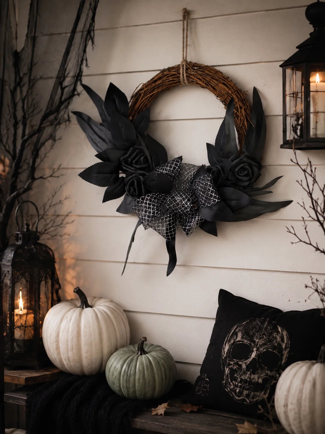 Halloween Rattan Wreath