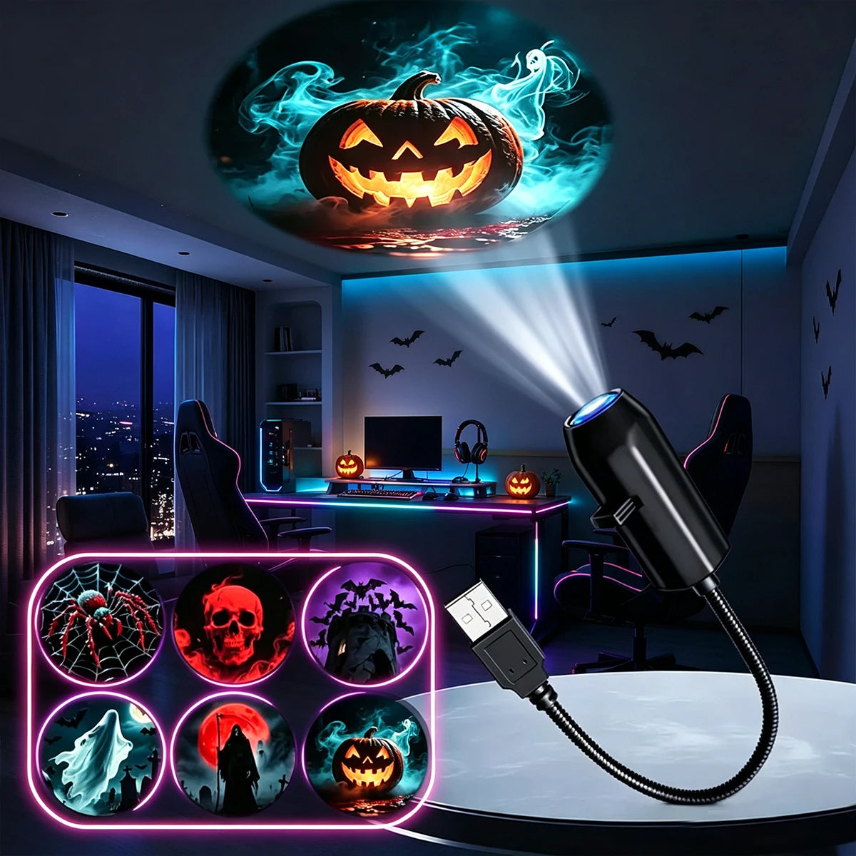 Halloween Projector Light 6 Patterns