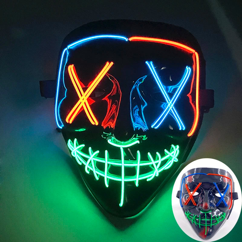 Multi Style Glowing LED Purge Mask