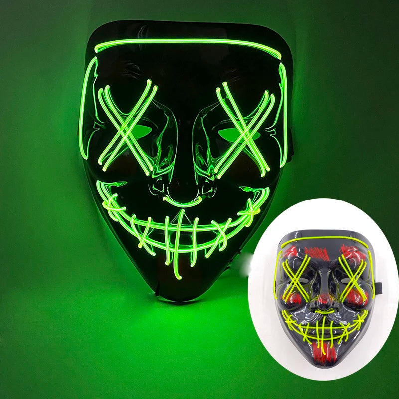 Multi Style Glowing LED Purge Mask