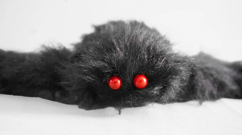 Giant Black Plush Spider Decoration