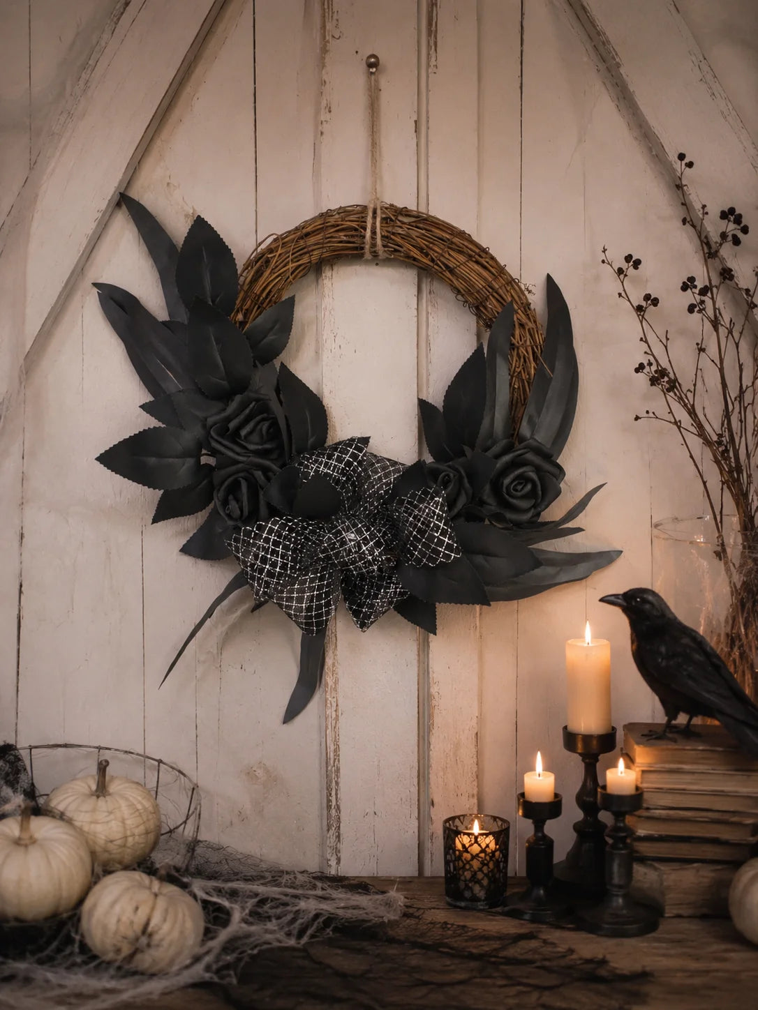 Halloween Rattan Wreath
