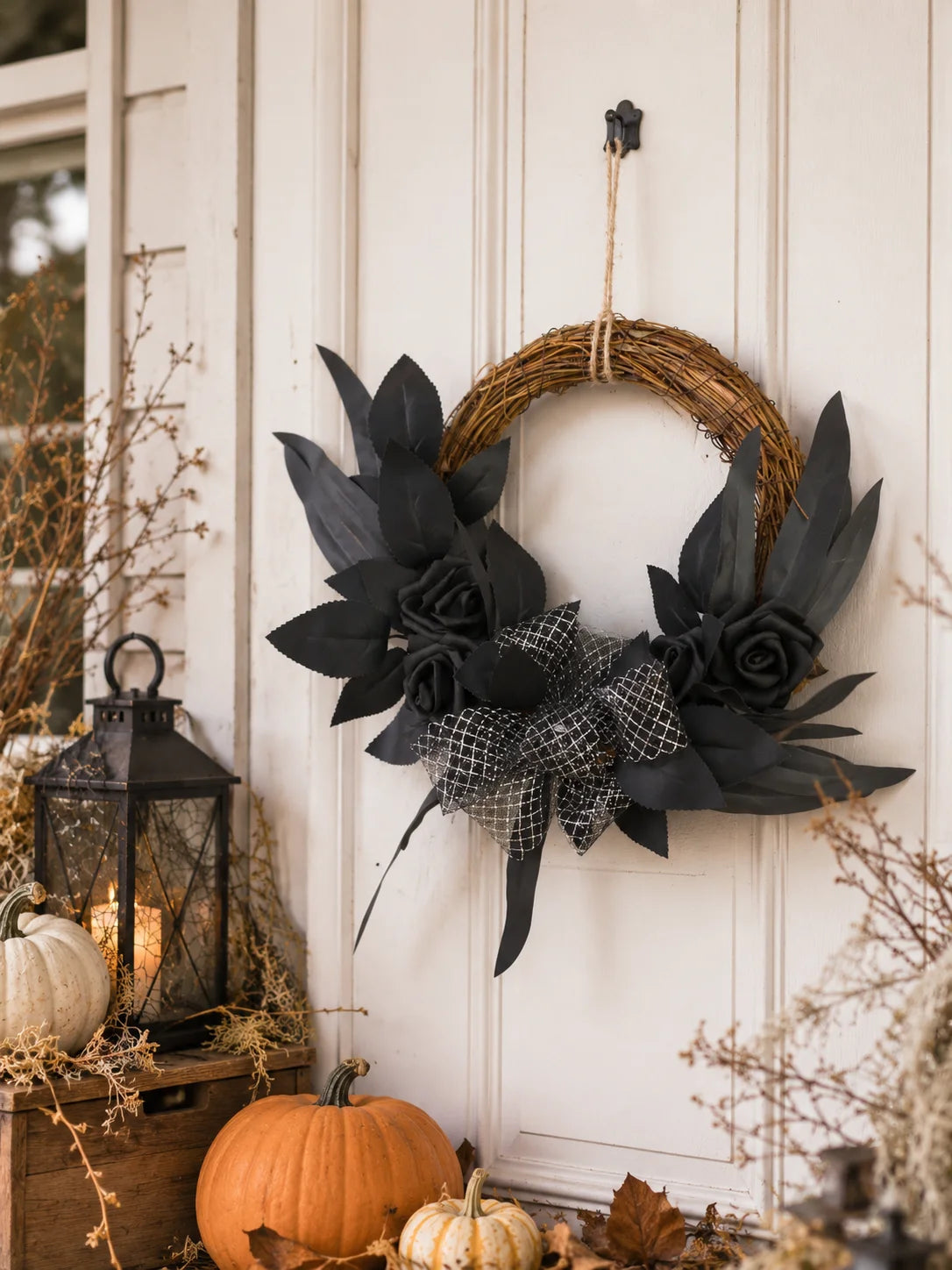 Halloween Rattan Wreath