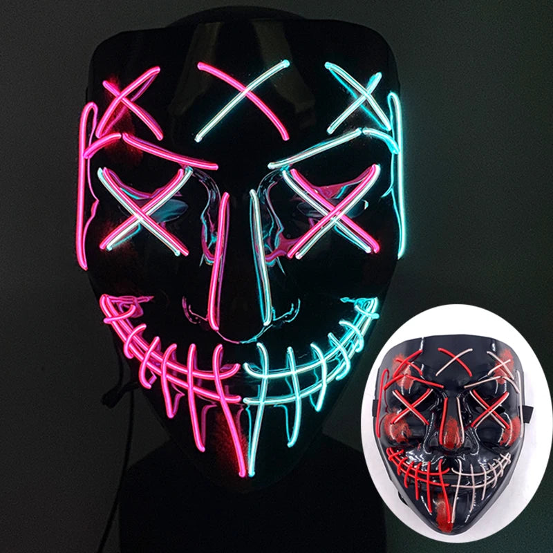 Multi Style Glowing LED Purge Mask