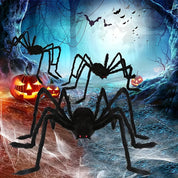 Giant Black Plush Spider Decoration