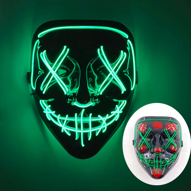 Multi Style Glowing LED Purge Mask