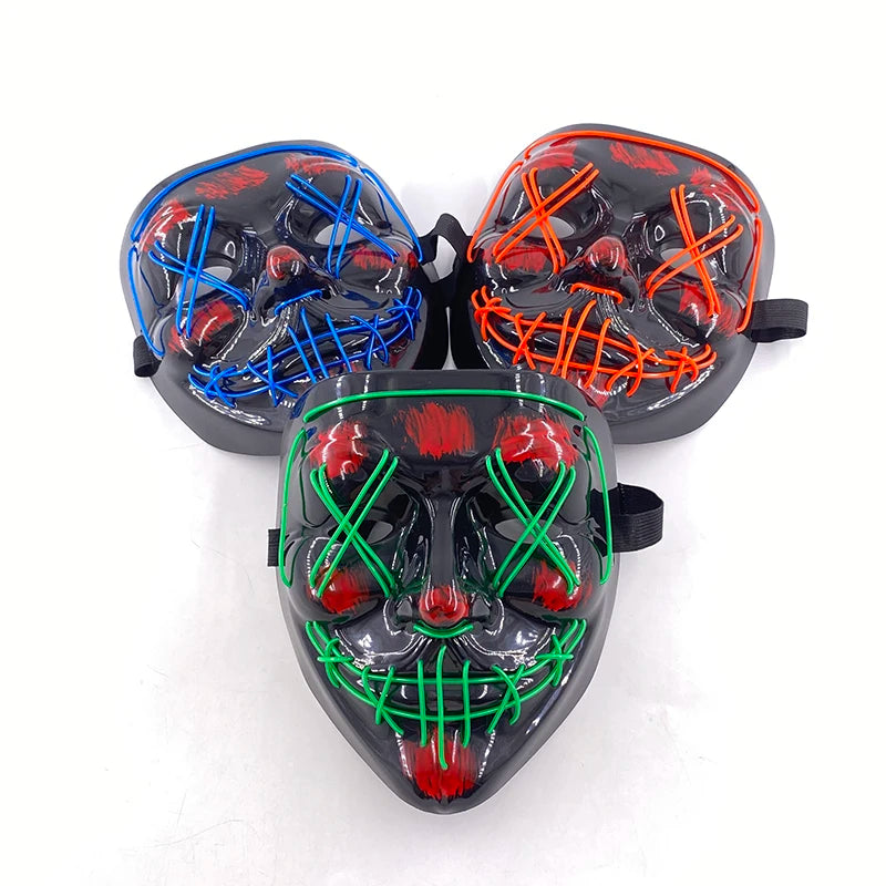 Multi Style Glowing LED Purge Mask