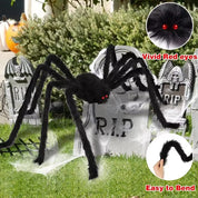 Giant Black Plush Spider Decoration
