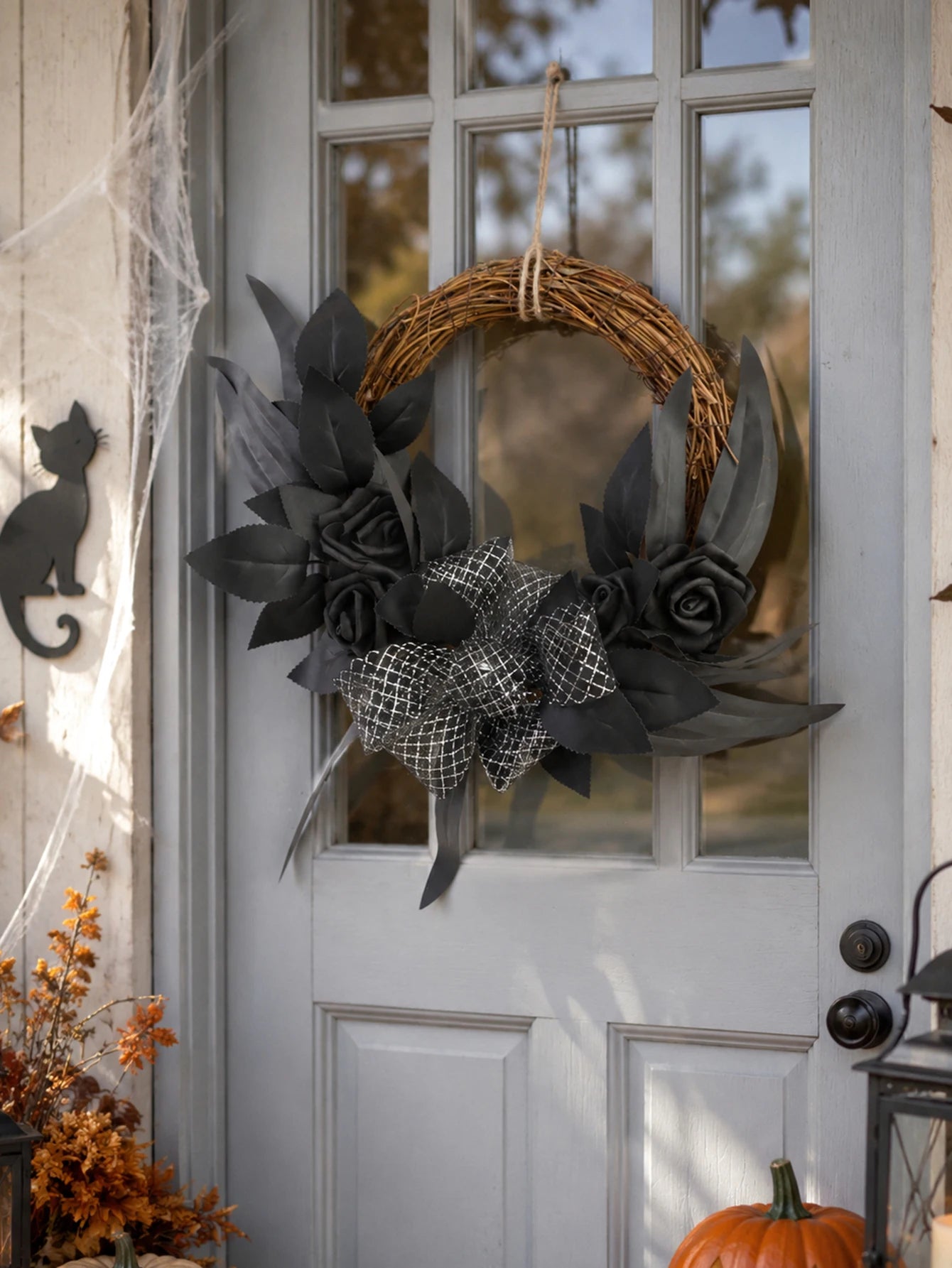 Halloween Rattan Wreath