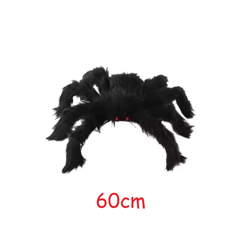 Giant Black Plush Spider Decoration