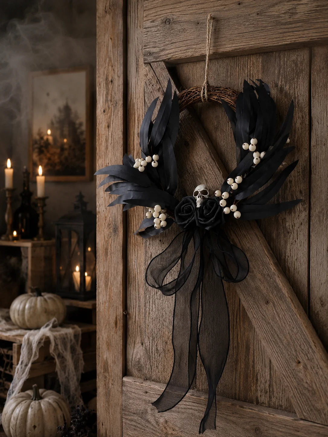 Halloween Rattan Wreath