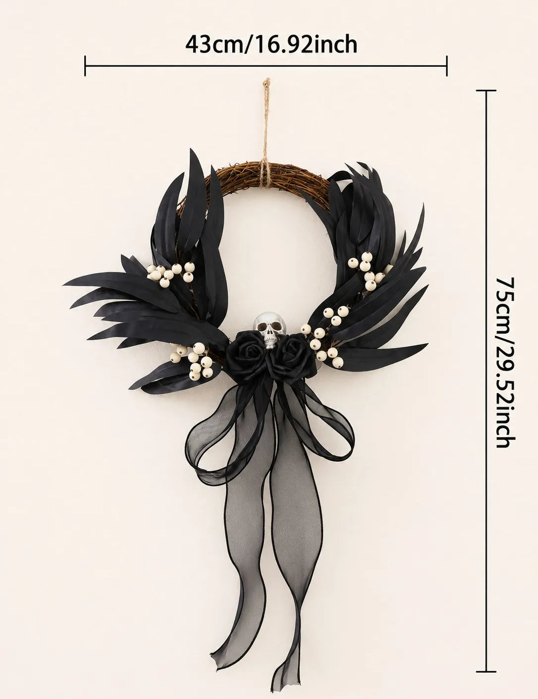 Halloween Rattan Wreath