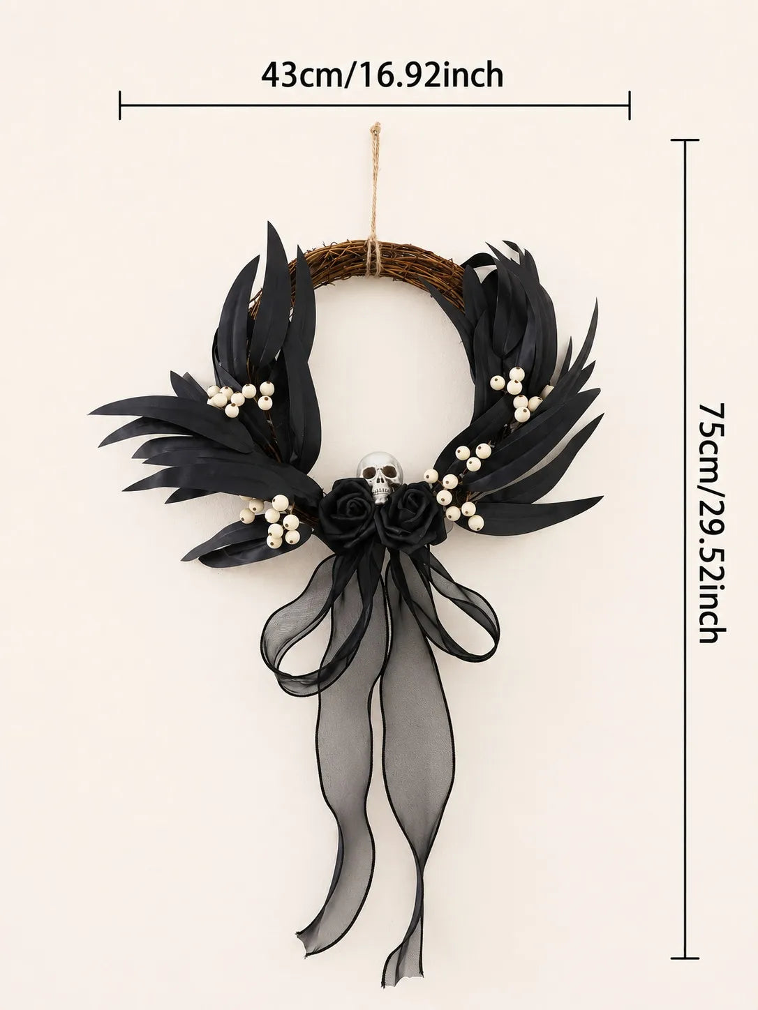 Halloween Rattan Wreath