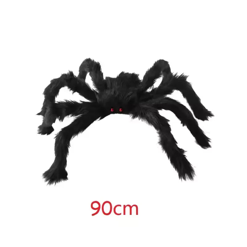 Giant Black Plush Spider Decoration