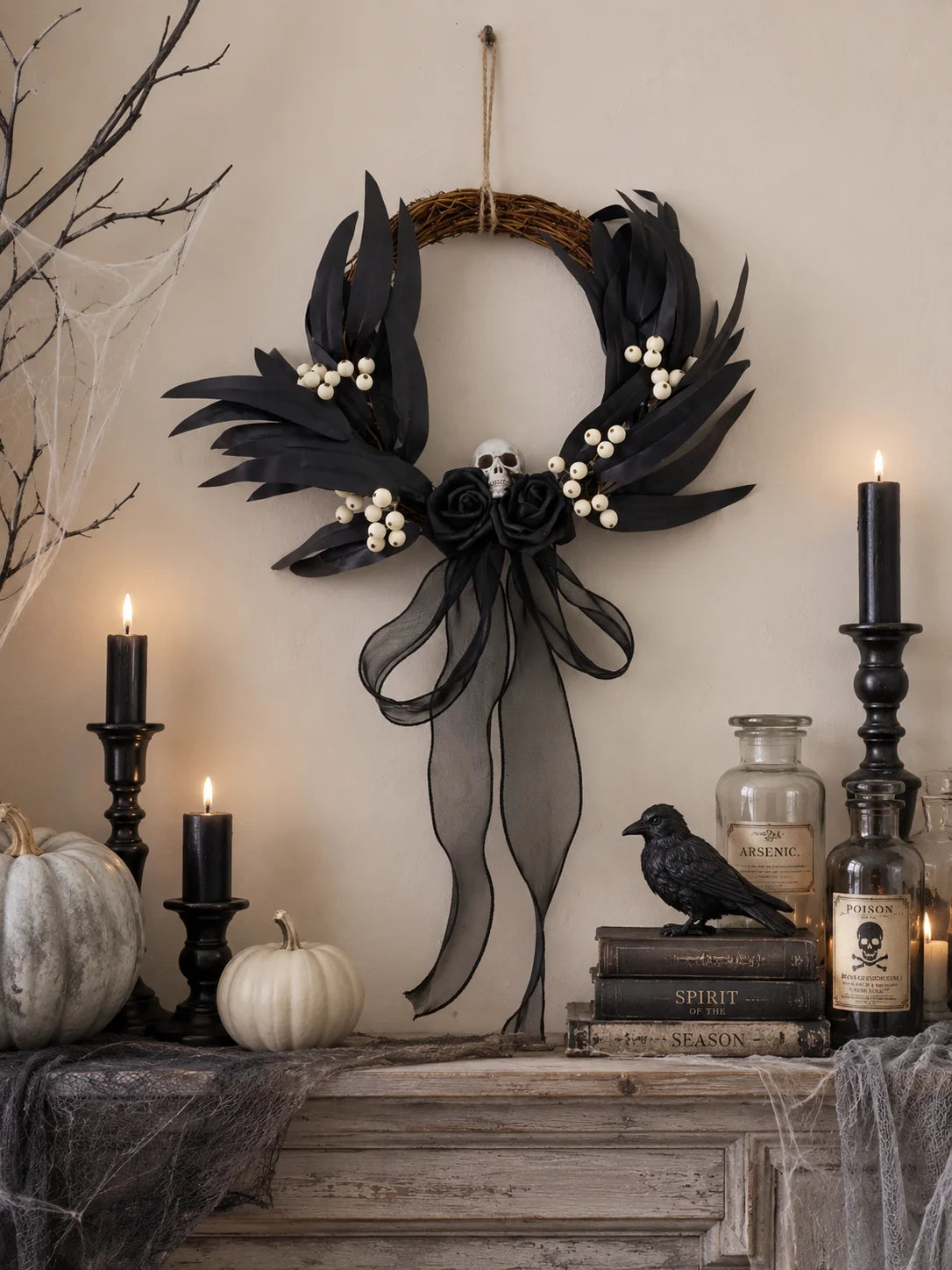 Halloween Rattan Wreath