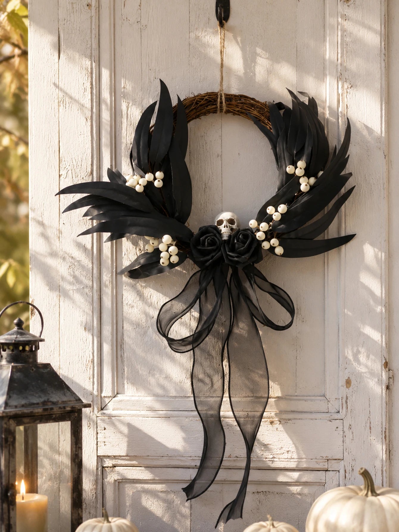 Halloween Rattan Wreath