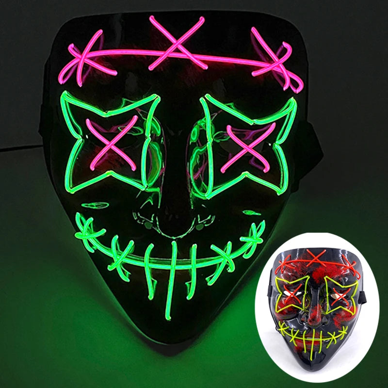 Multi Style Glowing LED Purge Mask