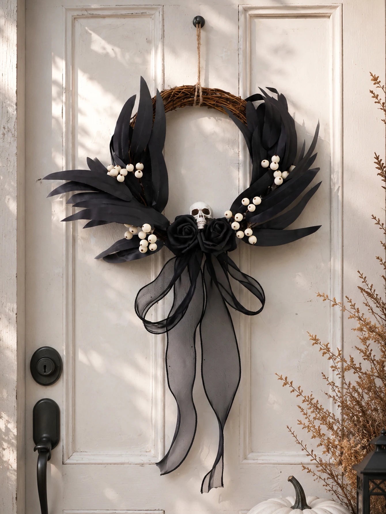 Halloween Rattan Wreath