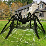 Giant Black Plush Spider Decoration