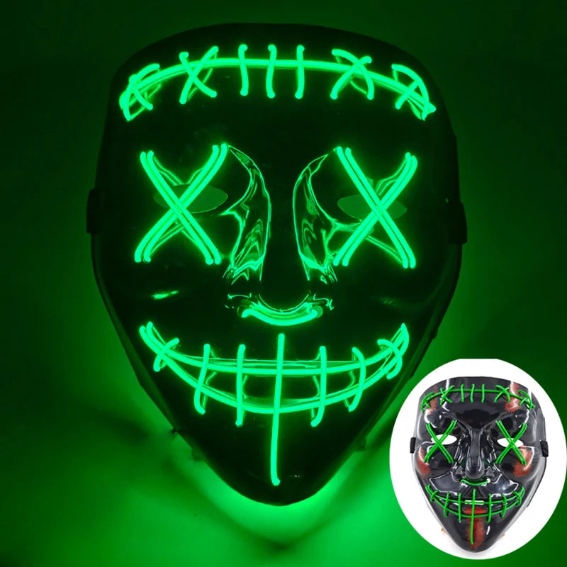Multi Style Glowing LED Purge Mask