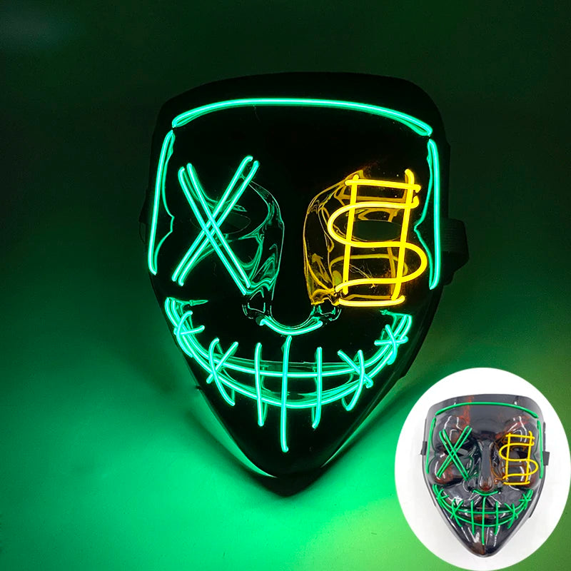 Multi Style Glowing LED Purge Mask