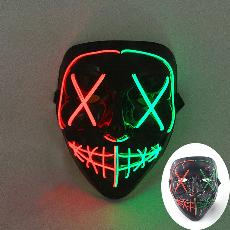 Multi Style Glowing LED Purge Mask