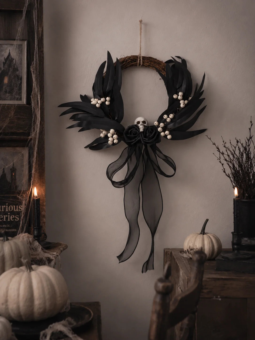 Halloween Rattan Wreath