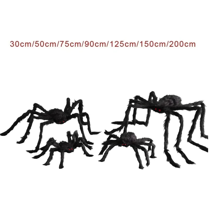 Giant Black Plush Spider Decoration