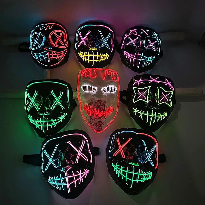 Multi Style Glowing LED Purge Mask