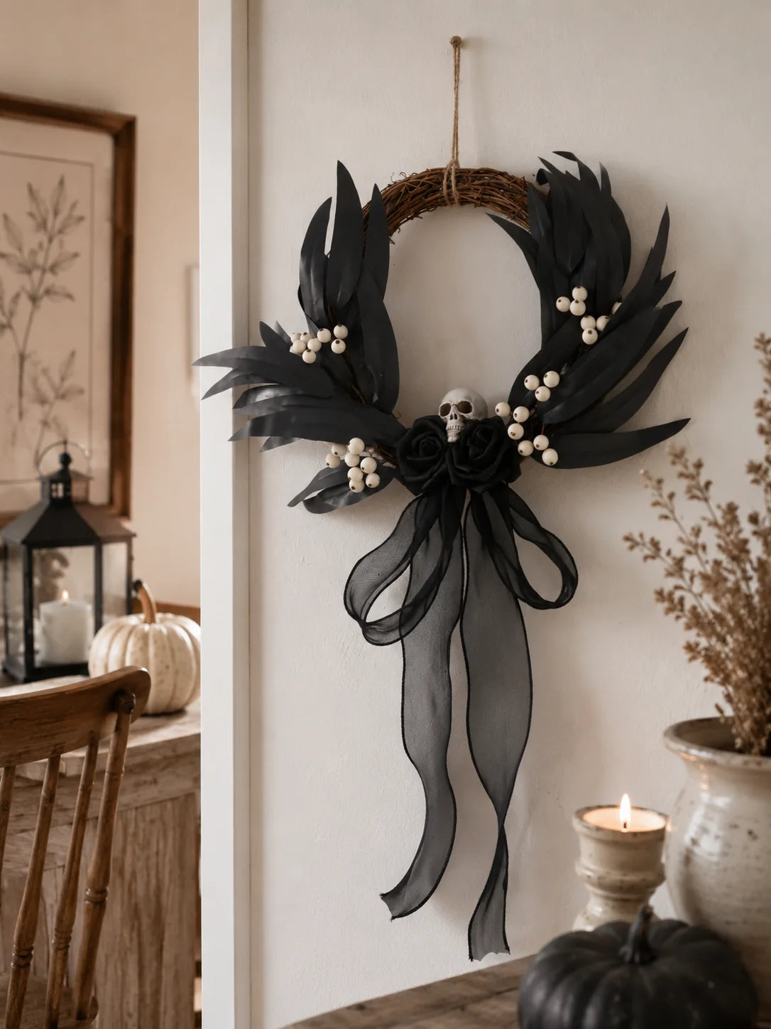 Halloween Rattan Wreath