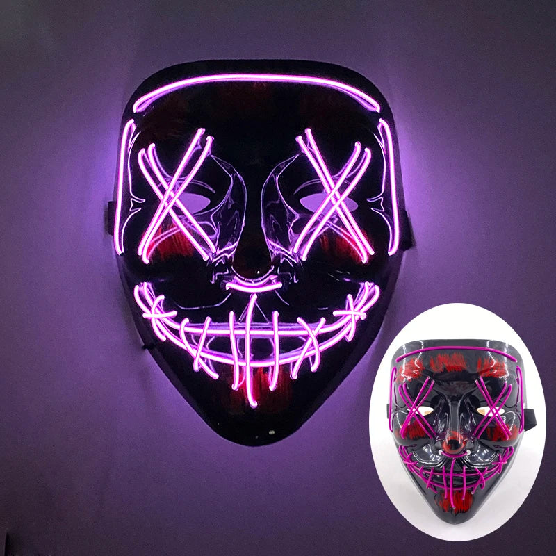 Multi Style Glowing LED Purge Mask