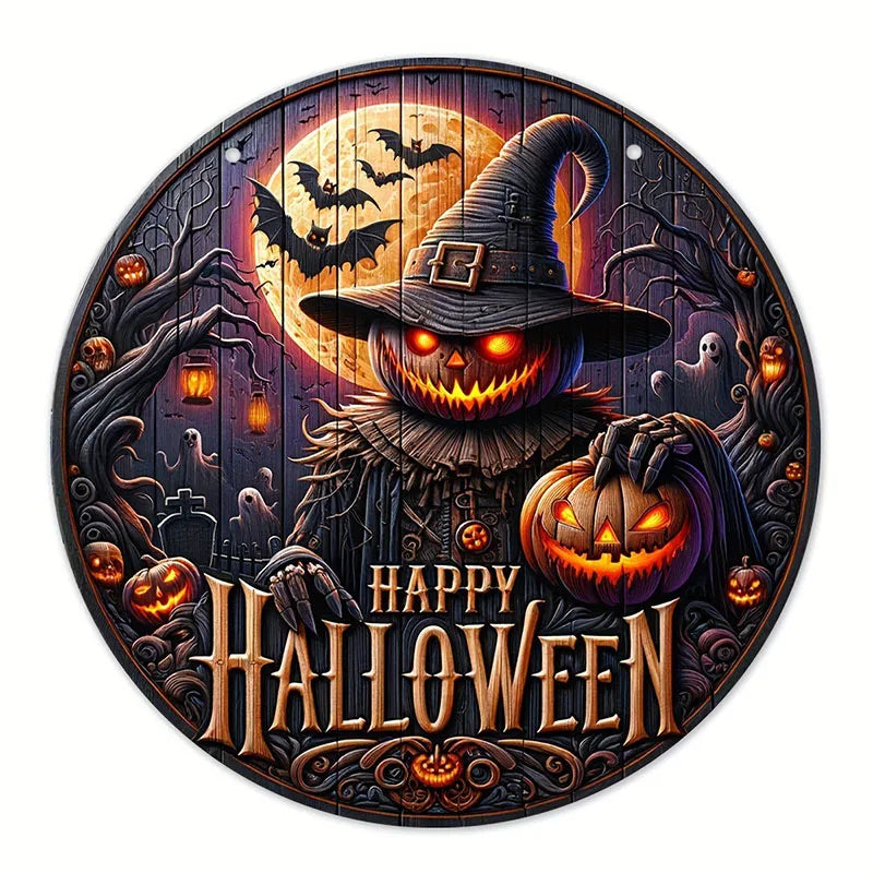 Halloween Wooden Wreath