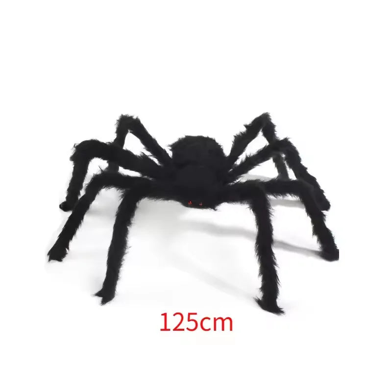 Giant Black Plush Spider Decoration