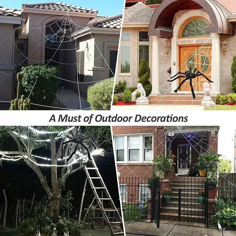 Giant Black Plush Spider Decoration