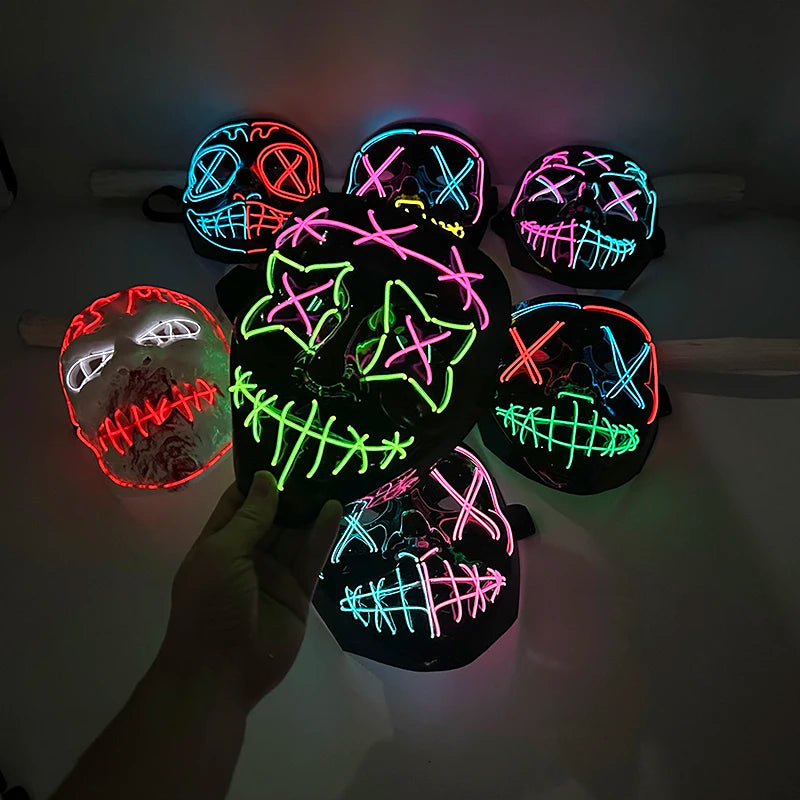 Multi Style Glowing LED Purge Mask