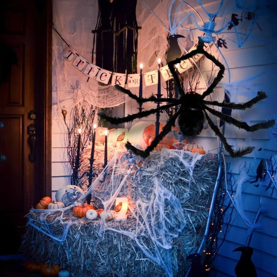 Halloween Giant Black Spider Decoration