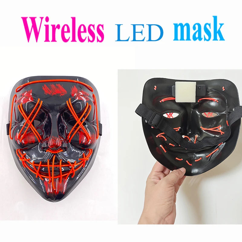 Multi Style Glowing LED Purge Mask