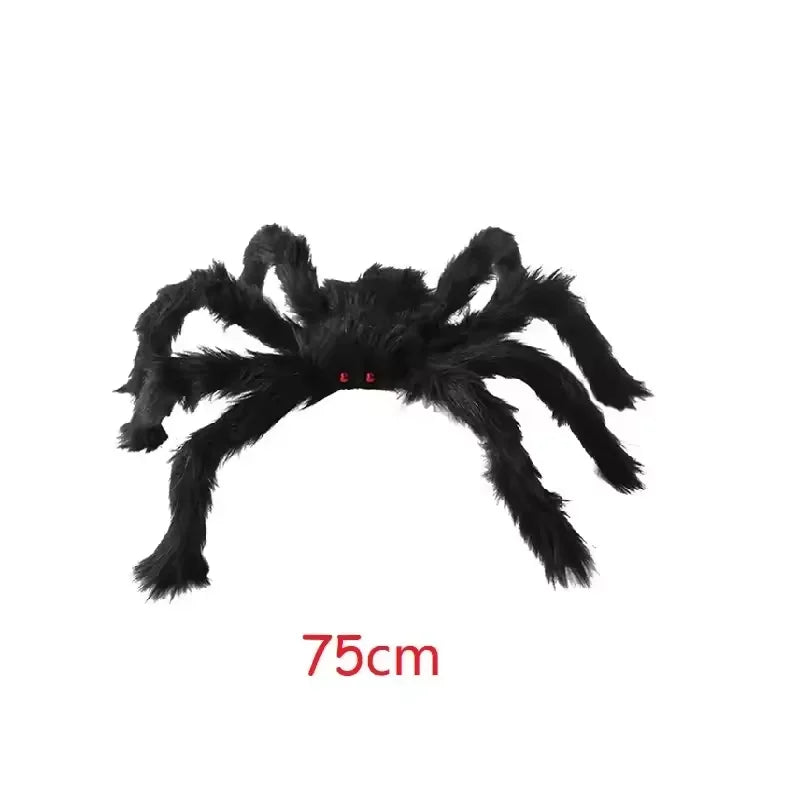 Giant Black Plush Spider Decoration