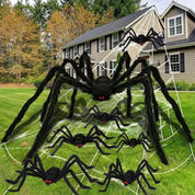 Giant Black Plush Spider Decoration