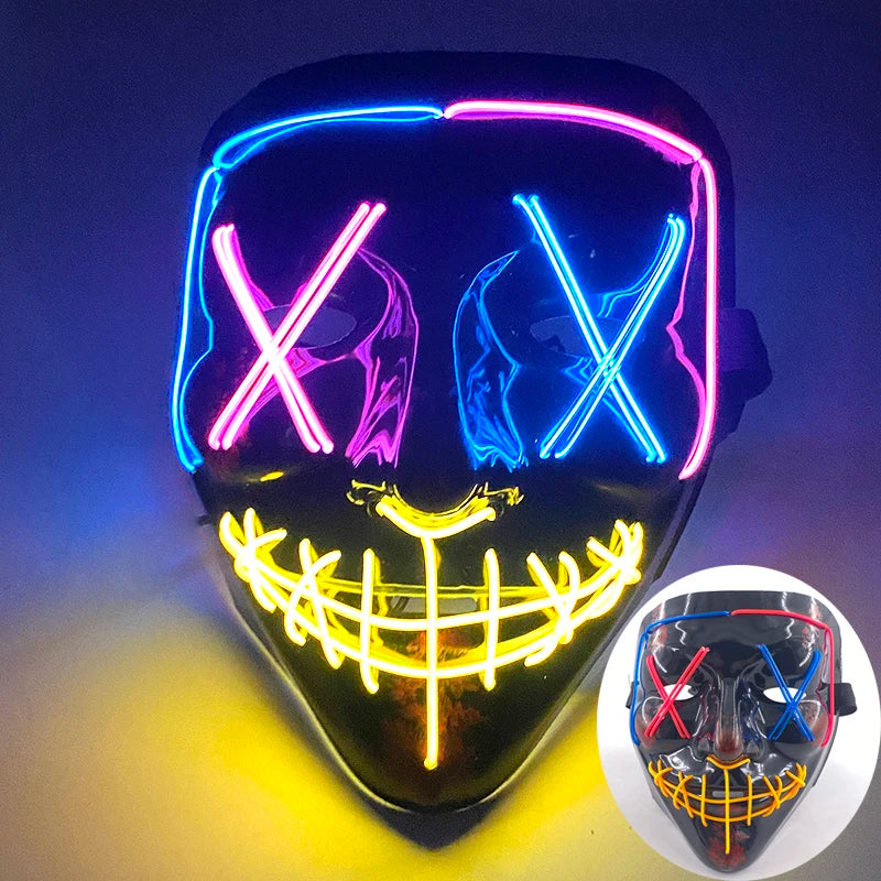 Multi Style Glowing LED Purge Mask