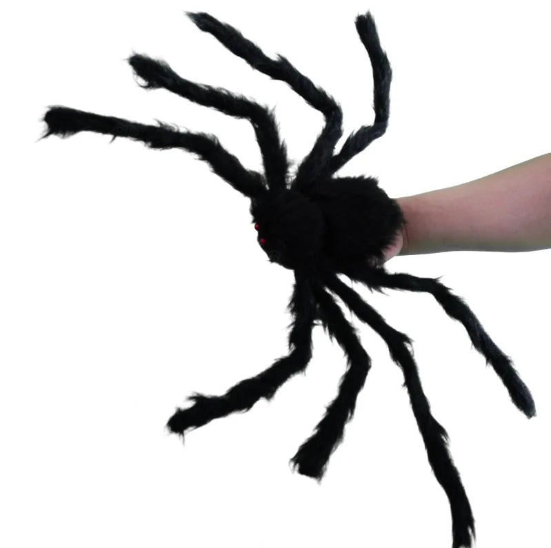 Giant Black Plush Spider Decoration