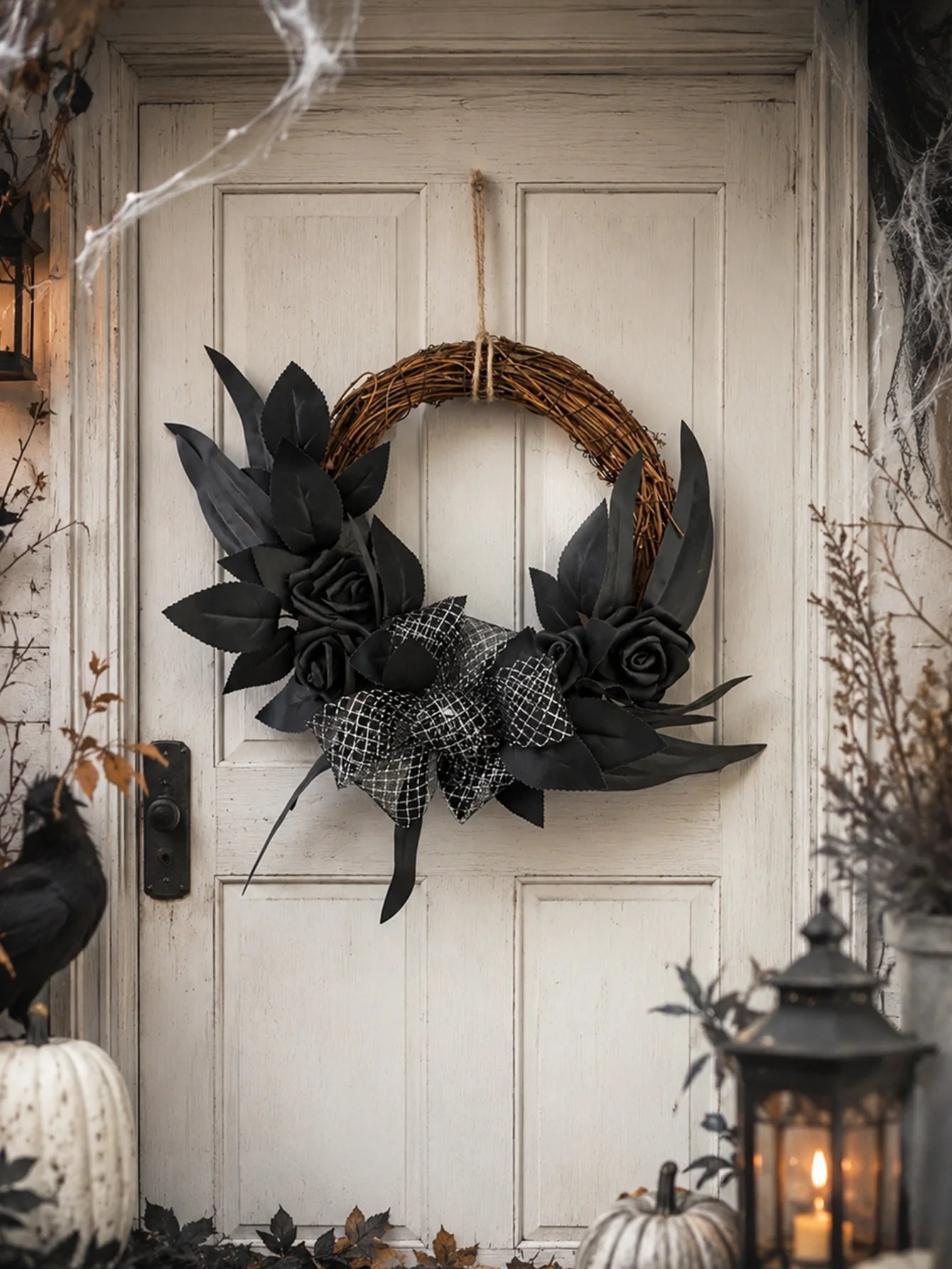 Halloween Rattan Wreath