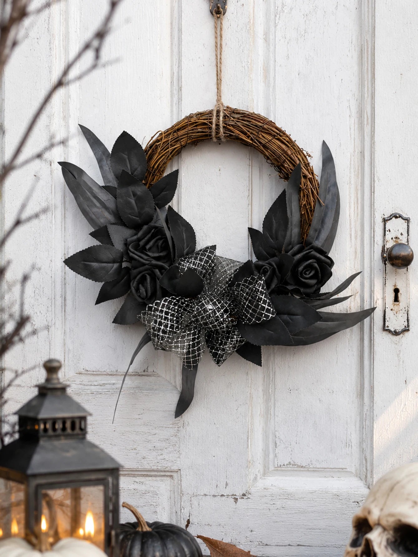 Halloween Rattan Wreath